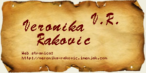 Veronika Raković vizit kartica